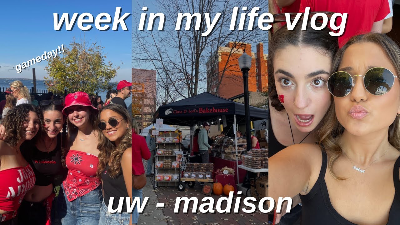 COLLEGE Week in My Life VLOG at UW-Madison! Gameday, Farmer's Market, and more!!