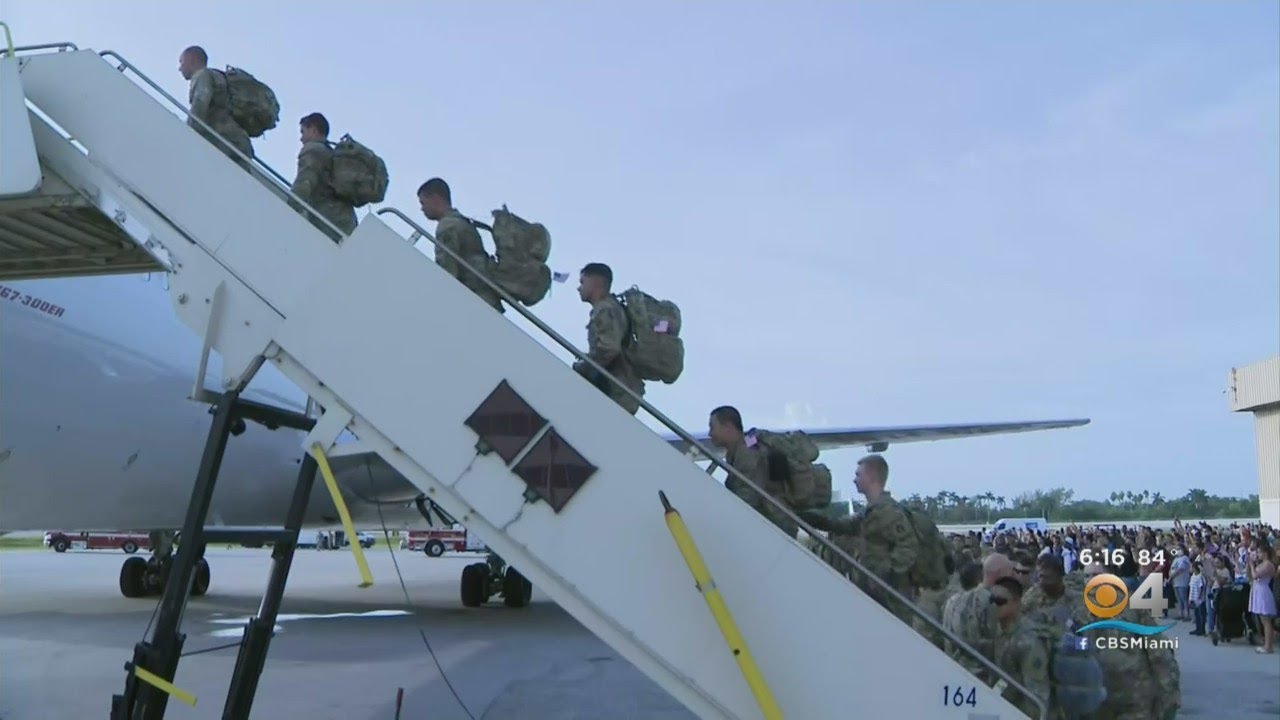 450 Florida National Guard Begin Deployment On Mission To The Middle East