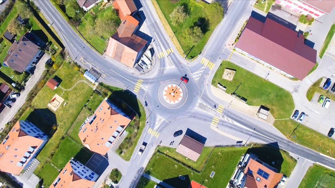 Froideville Village via Drone - Switzerland