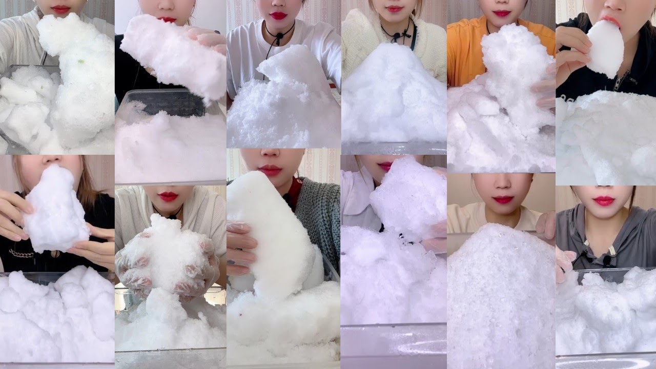 ASMR ICE EATING || QIAN'S ALL ONLY BITES COMPILATION || SOFT SQUEAKY FREEZER FROST BITES ASMR🧊