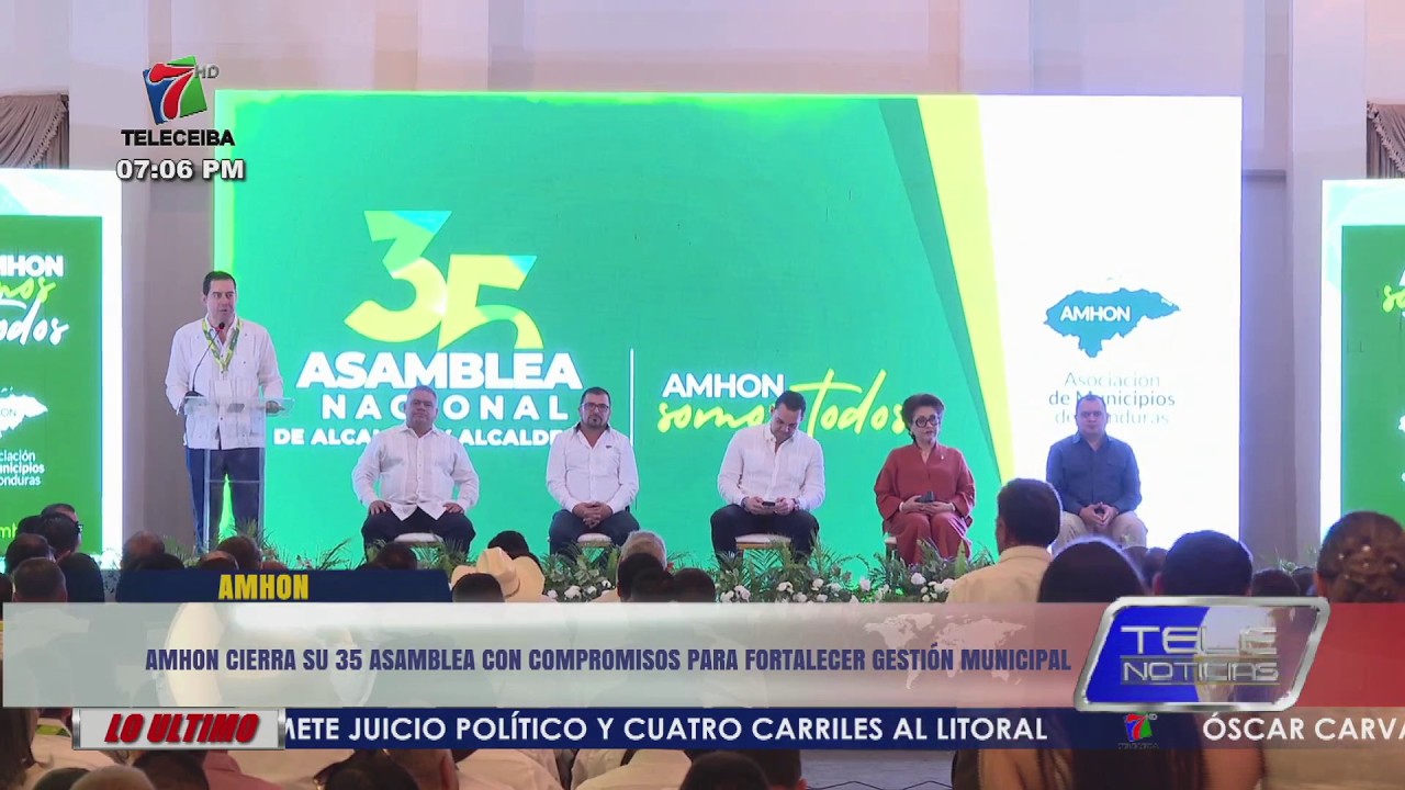 AMHON cierra su 35 Asamblea con compromisos para fortalecer gestión municipal