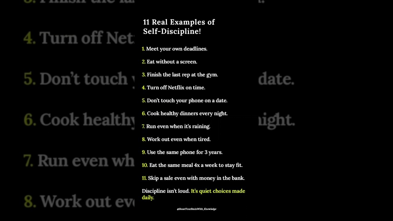 11 Real Examples of Self-Discipline