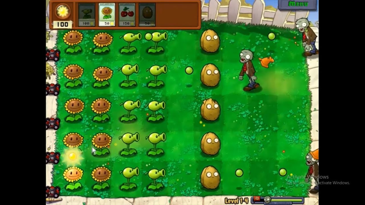 Plants vs Zombies Adventure Mode 1 Part 1 Level 1-1 to 1-5 (Day)