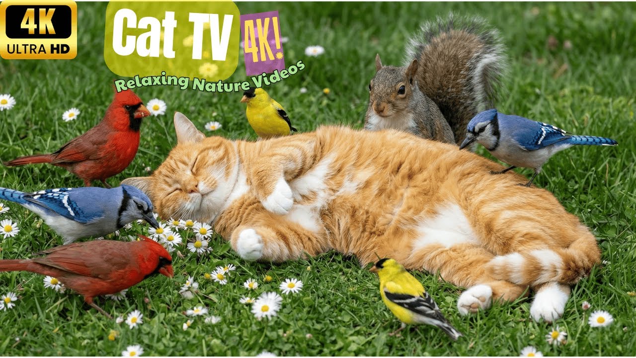 Cat TV 4K 🌳 Gentle Forest Moments with Calm Birds for Relaxed Cats | 1 Hour