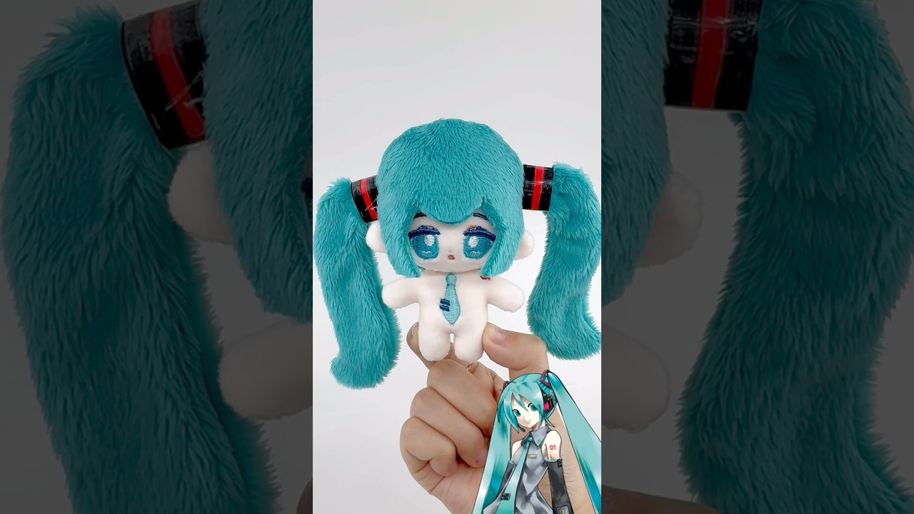Make Hatsune Miku 10cm Plush doll 하츠네 미쿠 10cm 솜인형 만들기(구독자 이벤트)#hatsunemiku #miku #doll #kawaii #이벤트