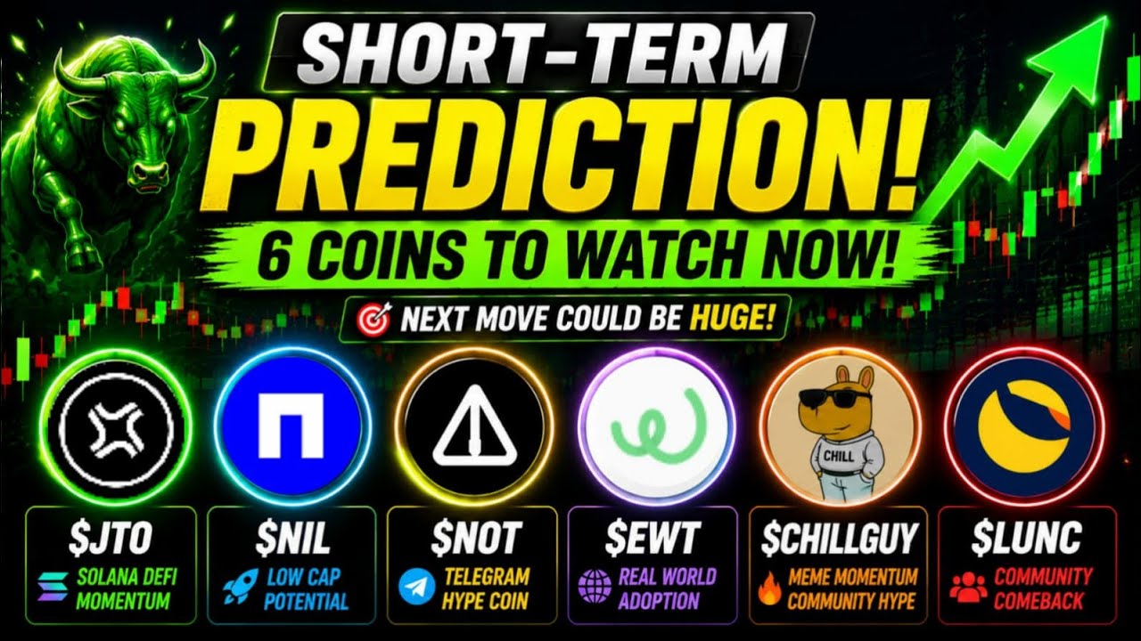 6 Altcoins Ready to Run 🚀 JTO | NIL | NOT | EWT | CHILLGUY | LUNC