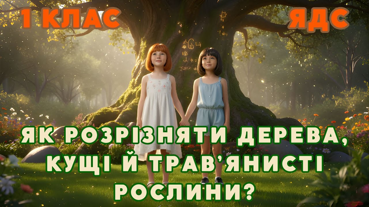 Як розрізняти дерева, кущі й трав’янисті рослини? #ЯДС #1Клас #ДітиУкраїни