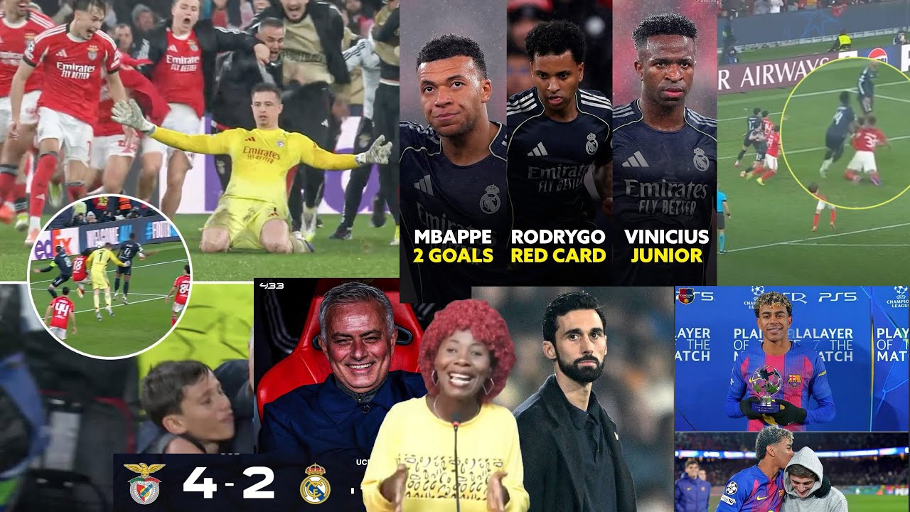 Real Madrid 2-4 Benfica/ Gwo sezisman Real desann nan Baraj ak PSG, Mourinho montre li la pi rèd