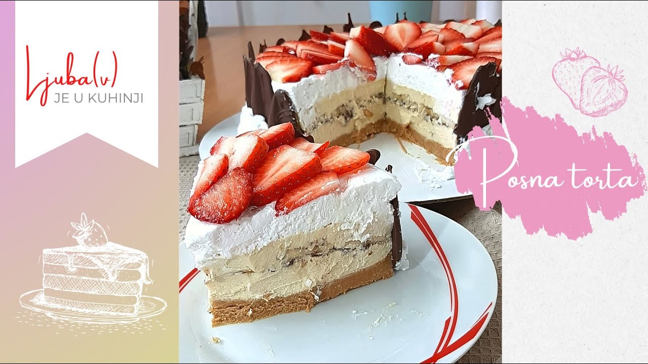 Kakav spoj ukusa! Brza, jednostavna, savršena 🍰 | POSNA VOĆNA TORTA | recept + dekoracija 🍌