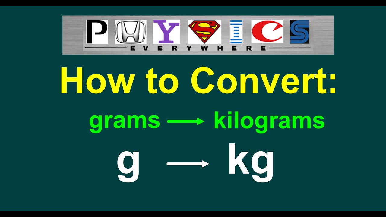 How to Convert g to kg (grams to kilograms) [EASY]