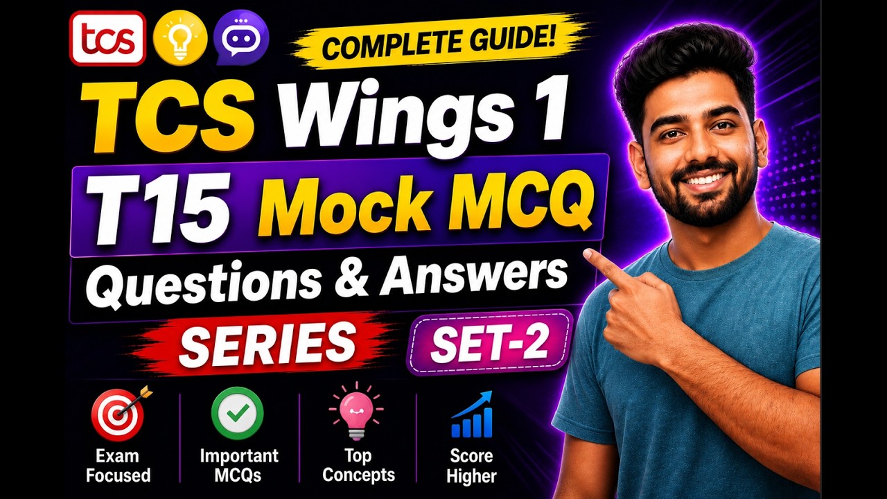 TCS Wings 1 T15 Mock MCQ Fundamental Set-2 | Cloud Analytics and ML