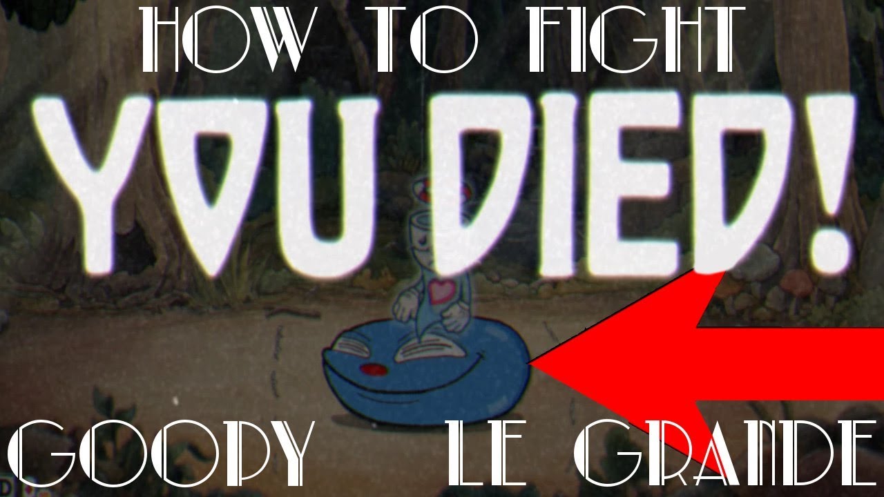 How to fight the first boss in Cuphead - Goopy le grande - TUTORIAL - Gameplay