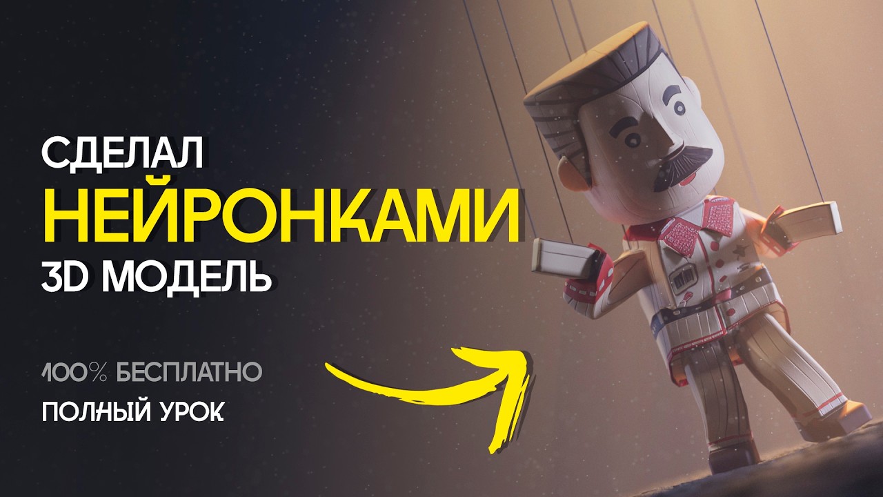 Создаем Качественную 3D модель ИЗ НЕЙРОСЕТЕЙ