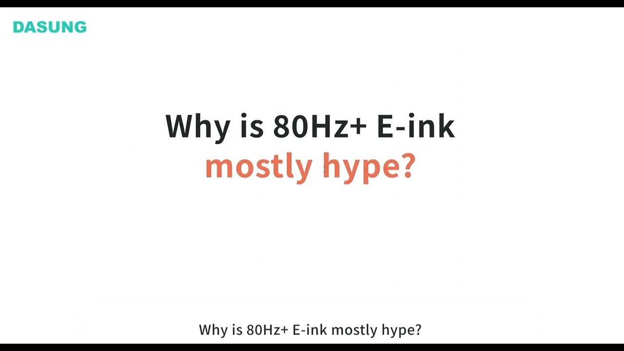 Are 80Hz+ E-ink Refresh Rates Just Marketing Hype? Panel Pulse vs Real Perceptible Refresh Explained