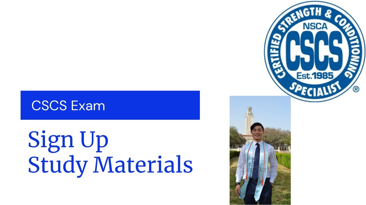 CSCS Exam Sign Up Instructions and Study Materials