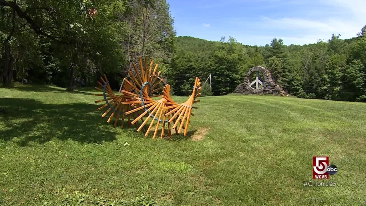 Admiring farm art
