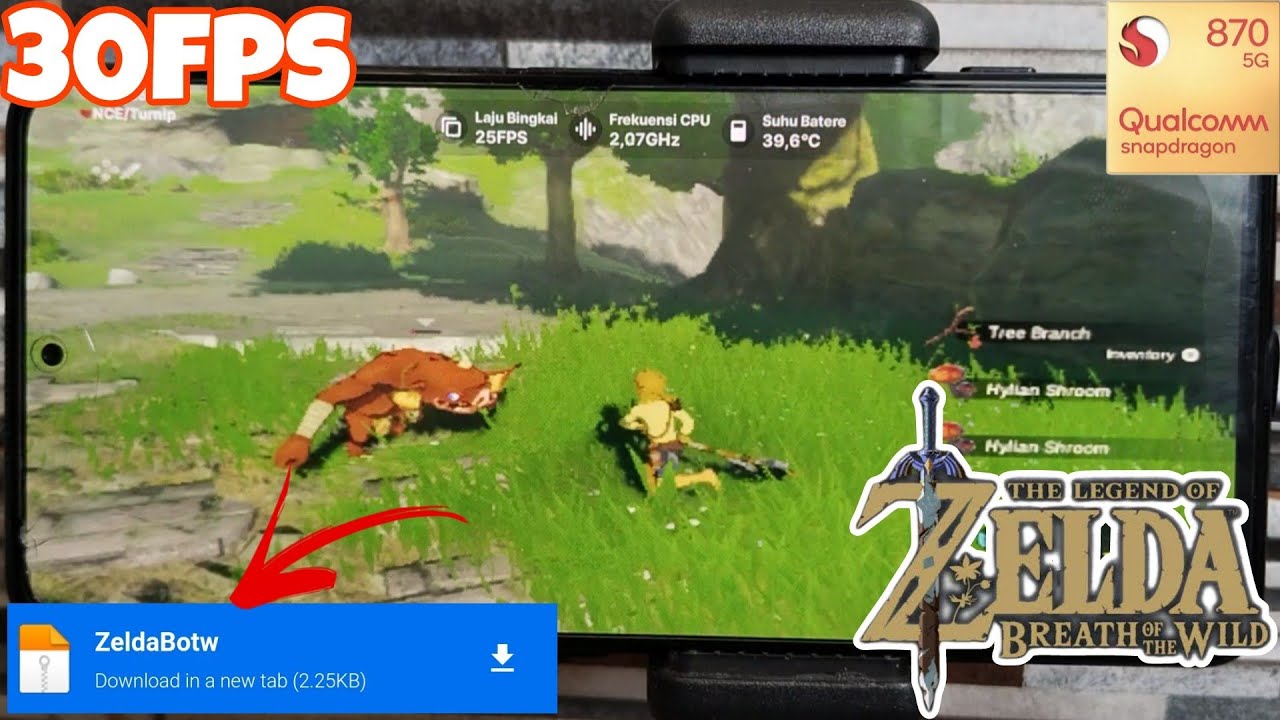 LANCAR BANGET!! MAIN ZELDA BOTW DI ANDROID OFFLINE - SNAPDRAGON 870 SUDACHI ANDROID