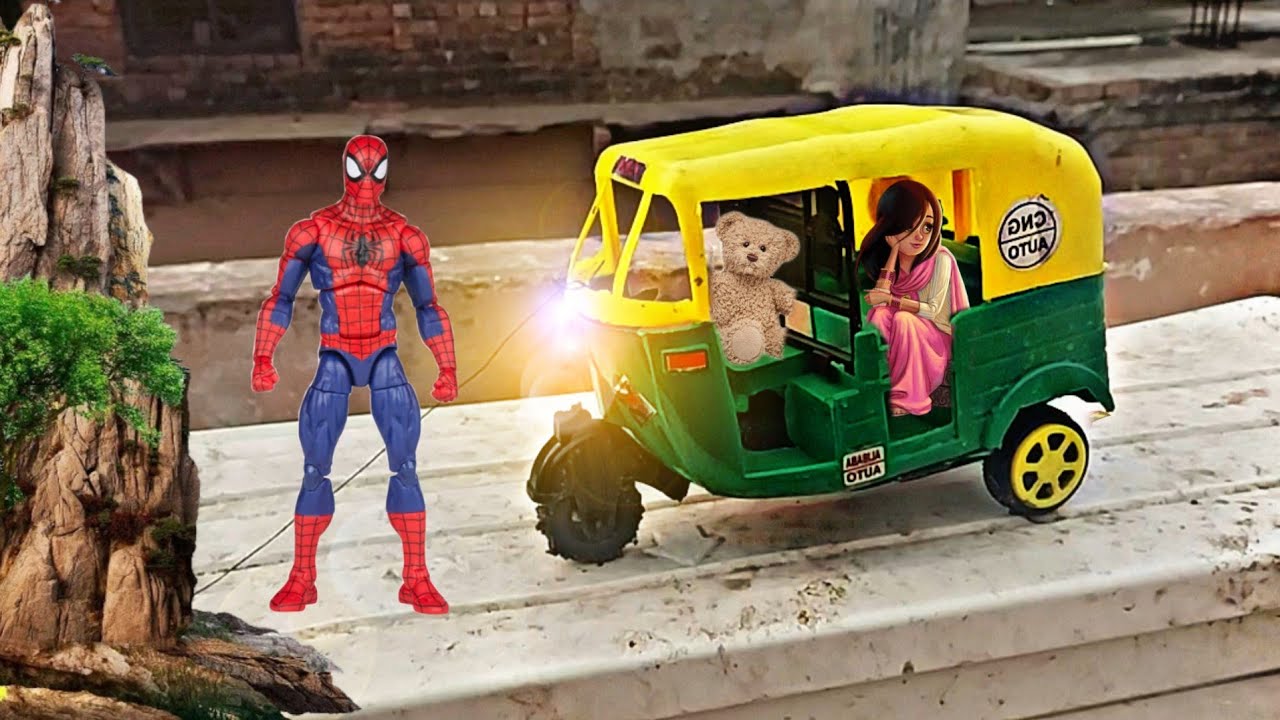 Toy Auto Riksha | DIY AUTO RIKSHA is Stuck With toy | Toy Auto Rescue Video