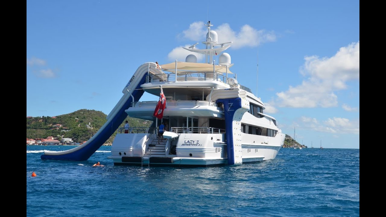 FunAir - superyacht toys including our yacht slide, climbing wall and Floating Island
