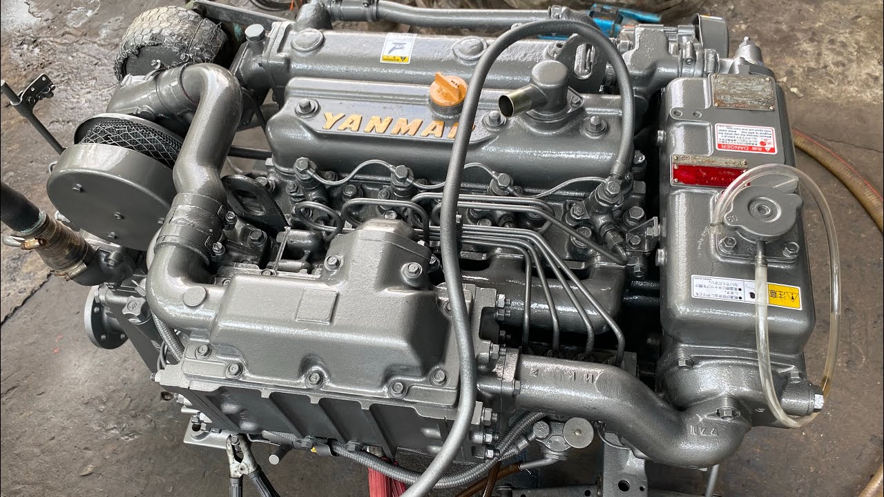 Test động cơ thuỷ hiệu Yanmar 4LM 80ps👍 📞0903-070-753👷‍♂️