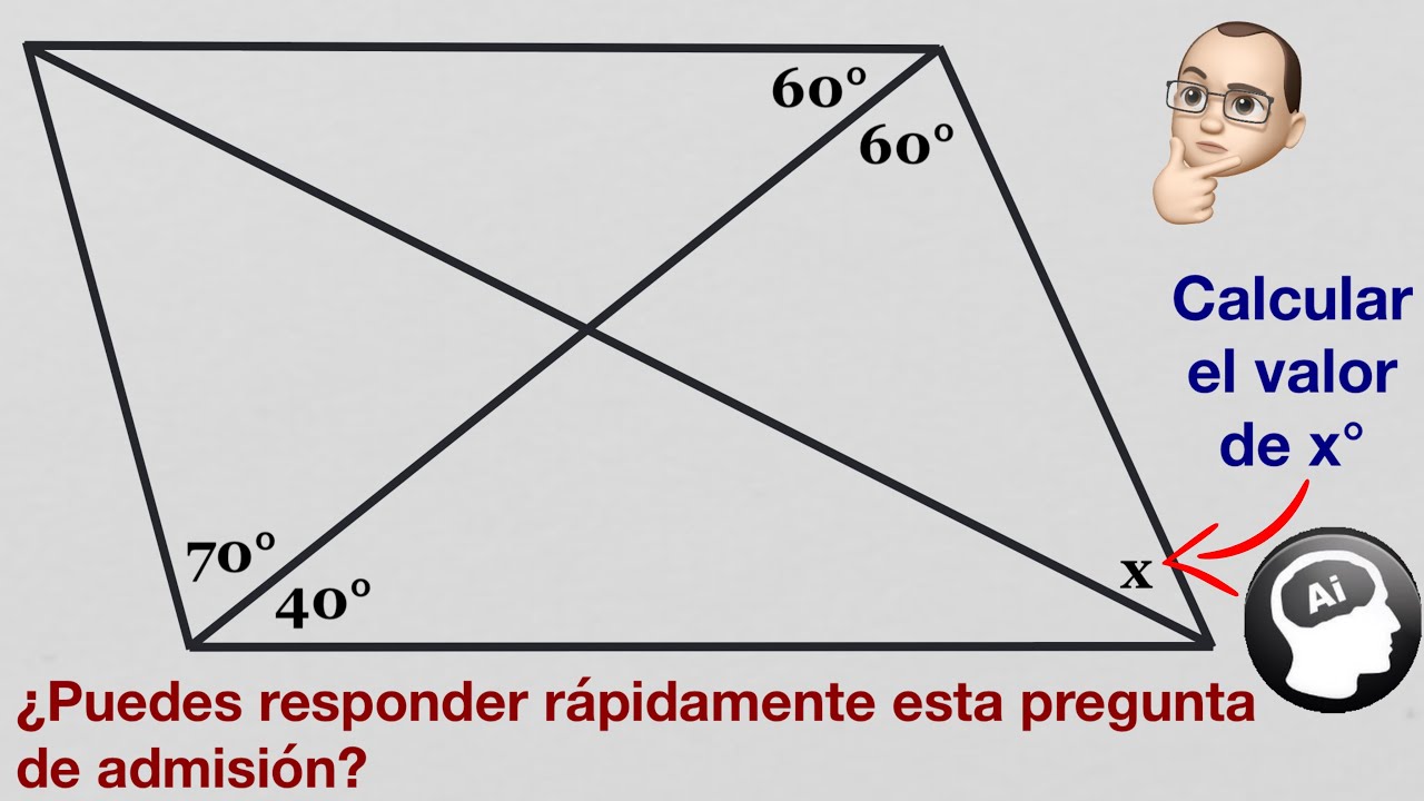 ¿Puedes resolver rapidamente esta pregunta de examen de admisión? | Reto geométrico