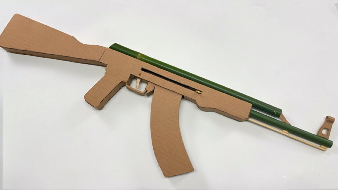 CÓMO HACER UN AK47 DE CARTÓN QUE DISPARA