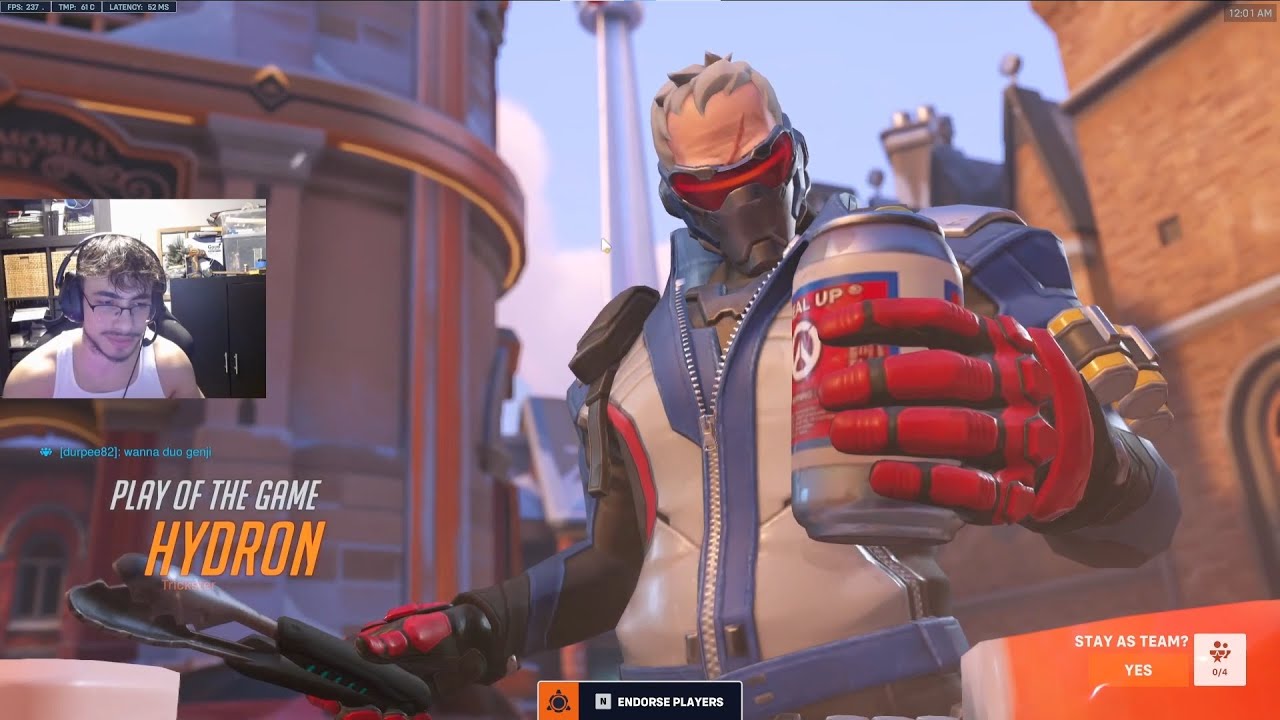 POTG! HYDRON SOLDIER 76 IS STRONG! TOP 500 SOLDIER 76 GAMEPLAY SEASON 7 TOP 500 OVERWATCH 2