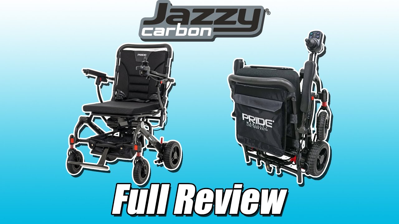 Airline & Cruise Ship Approved Folding Portable Power Chair - Jazzy Carbon - Travel Lite