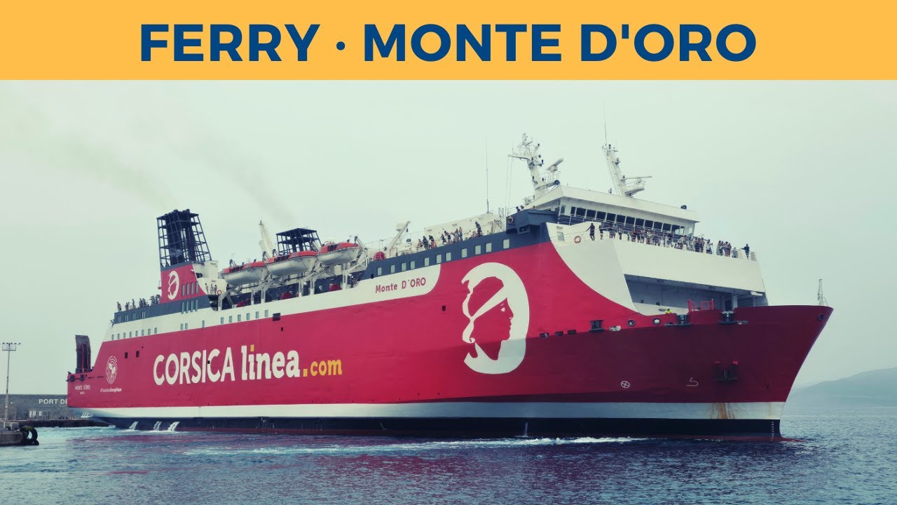 Departure of ferry MONTE D'ORO, L'Île-Rousse (Corsica Linea)