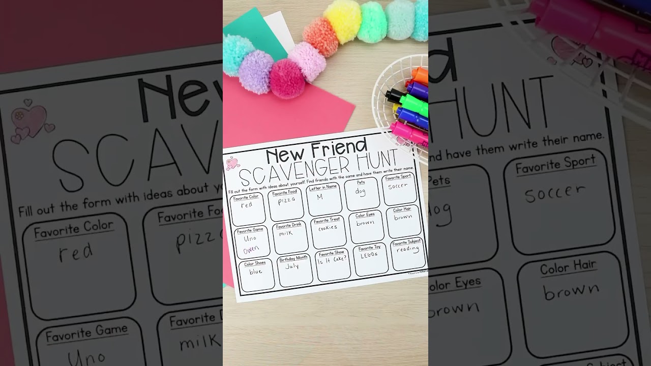 Try this FREE friendship scavenger hunt as an ice breaker at the beginning of the year! 