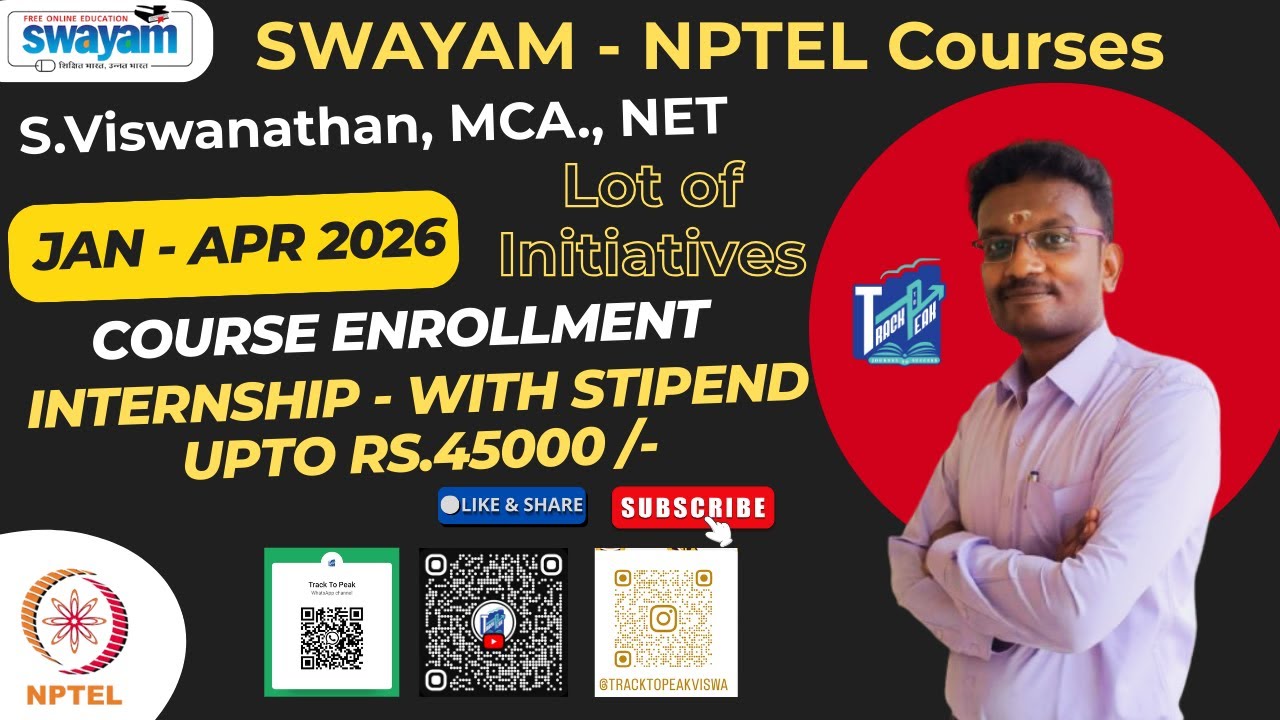 SWAYAM NPTEL Jan&ndash;Apr 2026 Enrollment Guide | Internship, FDP, GATE Portal & NPTEL Stars Explained