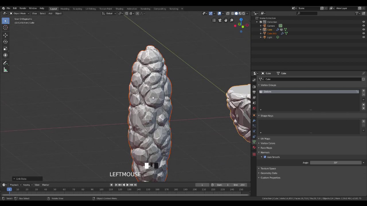 Процедурная генерация стилизованных камней [Blender 2.8]