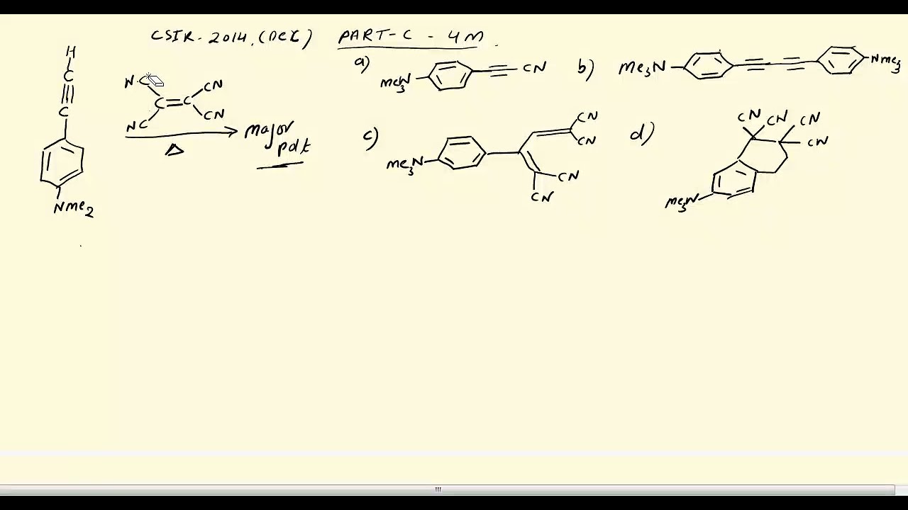 14.csir net chemical science december 2014 part c organic chemistry solution