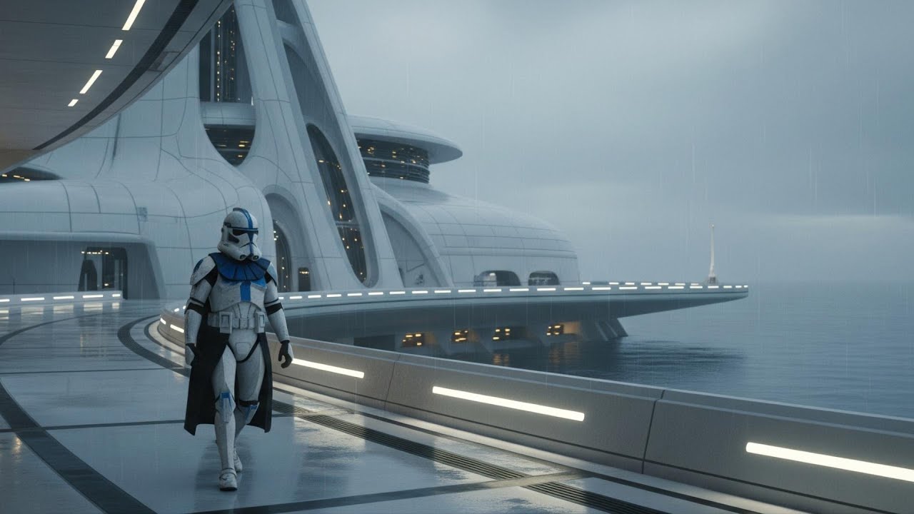 You're on patrol on Kamino and it's raining.