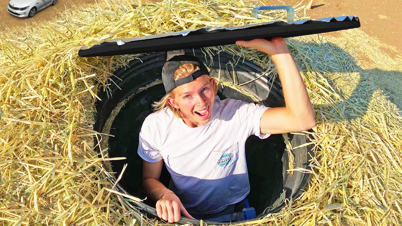 HIDDEN Bunker in GIANT Haystack! *SECRET ENTRANCE*