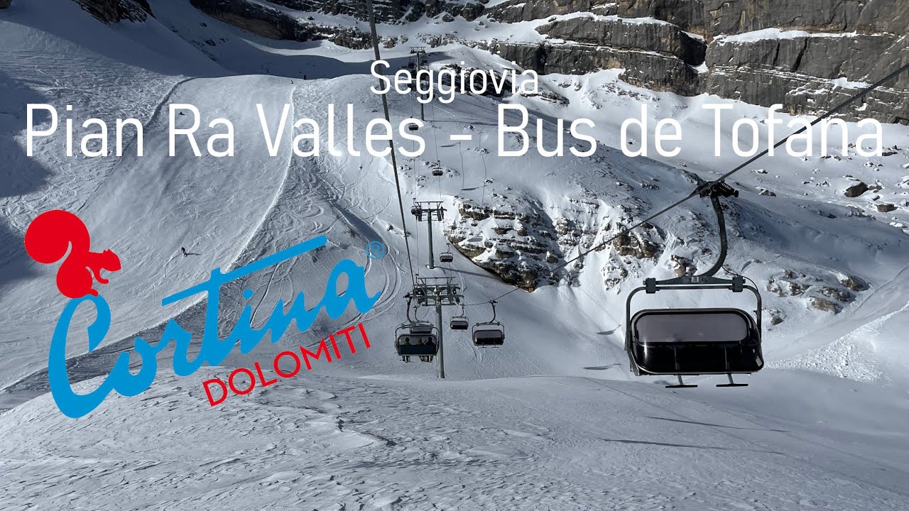 Seggiovia Pian Ra Valles - Bus de Tofana #cortinadampezzo #tofane #dolomitisuperski #dolomites