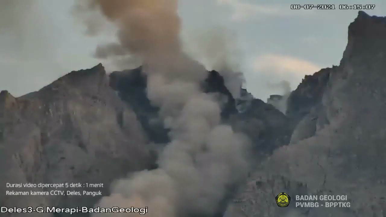 Pyroclastic Density Current (PDC) at Merapi Volcano, Central Java, Indonesia (July 8th)