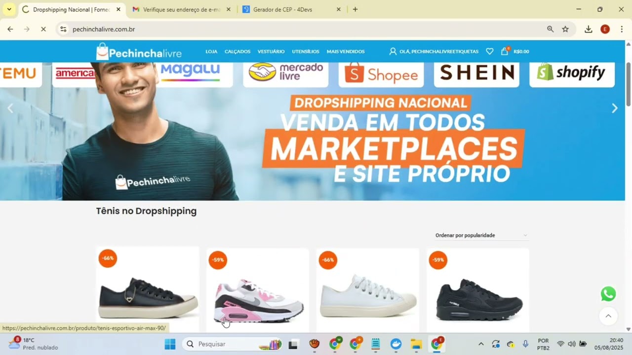 Cadastrando na Plataforma e vendendo no drop direto com  Pechincha Livre