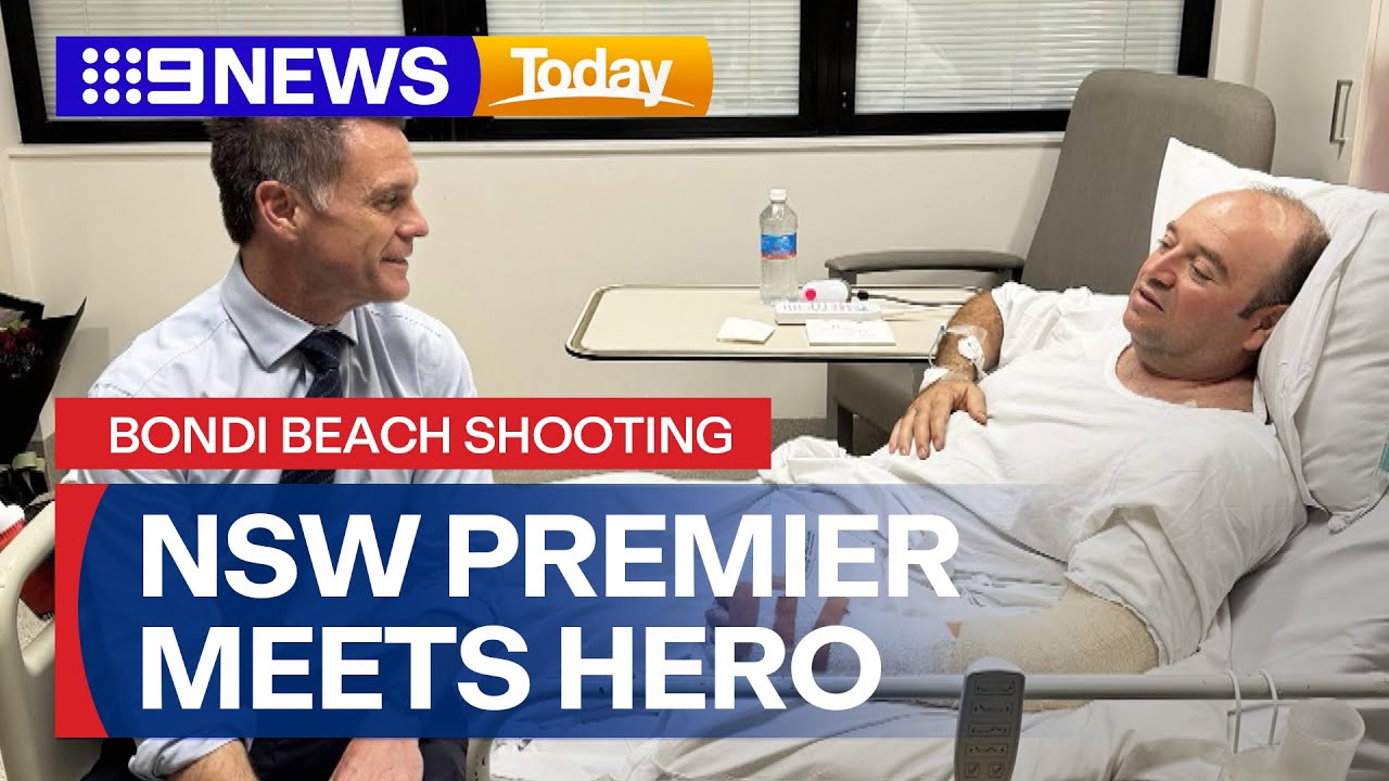 NSW Premier meets hero who tackled gunman during Bondi Beach shooting | 9 News Australia