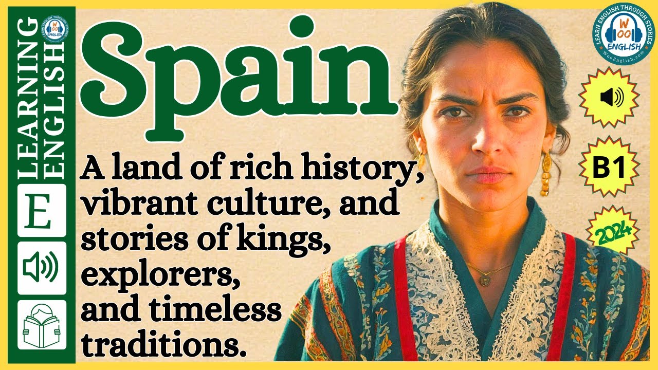 Improve your English  ⭐  Very Interesting Story - Level 3 -  Spain | WooEnglish