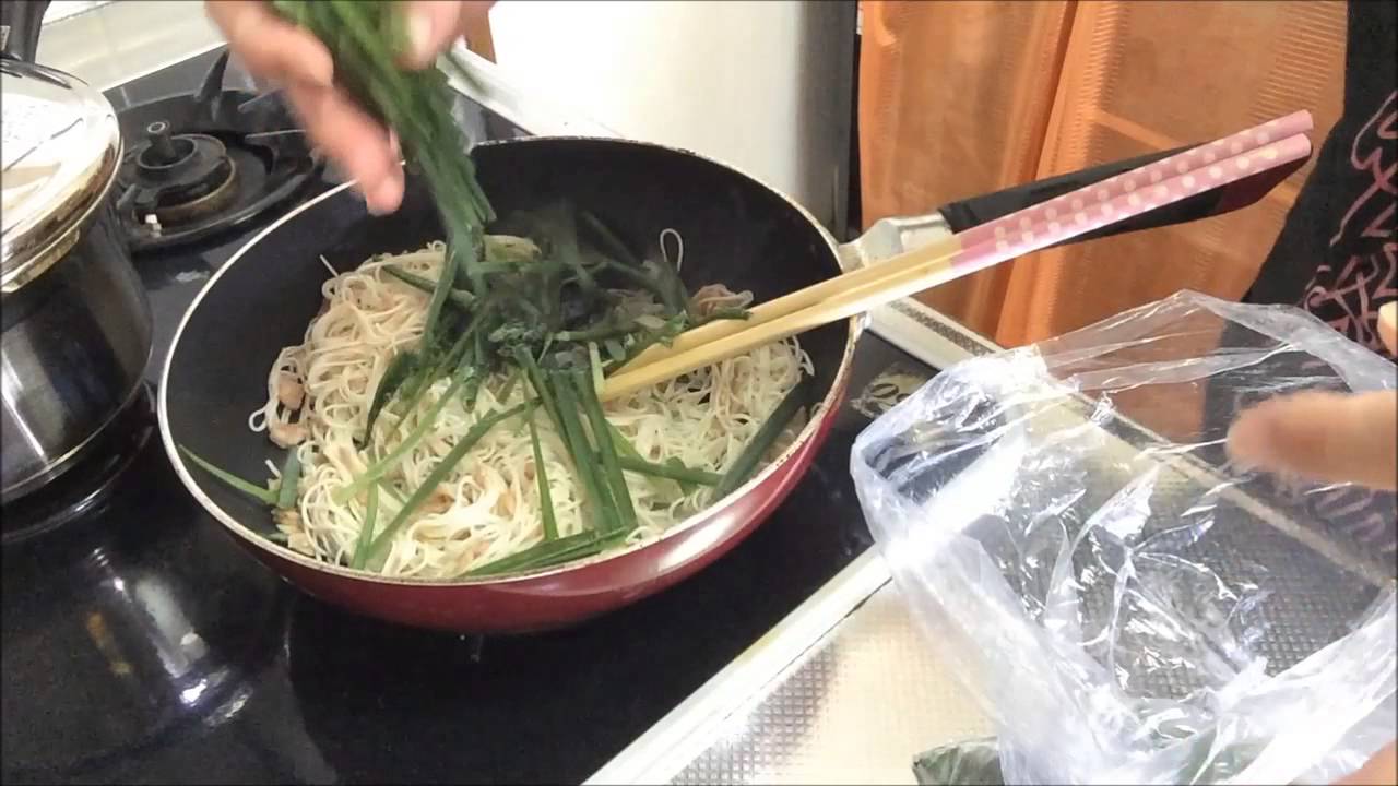沖縄料理　そーめんチャンプルー沖縄名物　くっつかないソーメンチャンプルー　Somen Champloo how to make