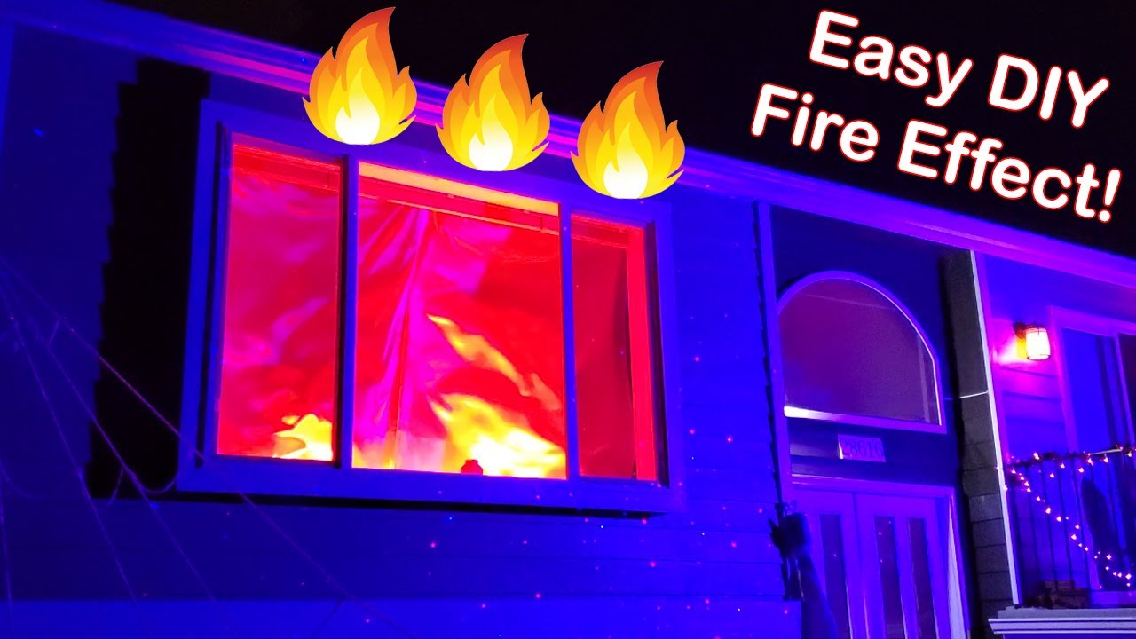 Easy House Fire Special Effect for Halloween (Do-it-Yourself)