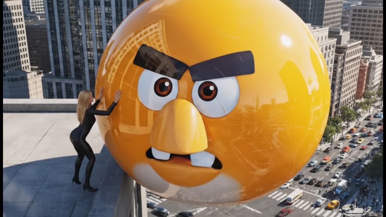 What giant sphere with a popular brand would you throw off the roof?🐣| ASMR satisfying relaxing