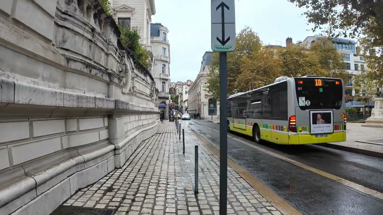 Cloudy evening walk - Saint etienne, France/Place du Peuple to Cimetiere du Cret de Roc