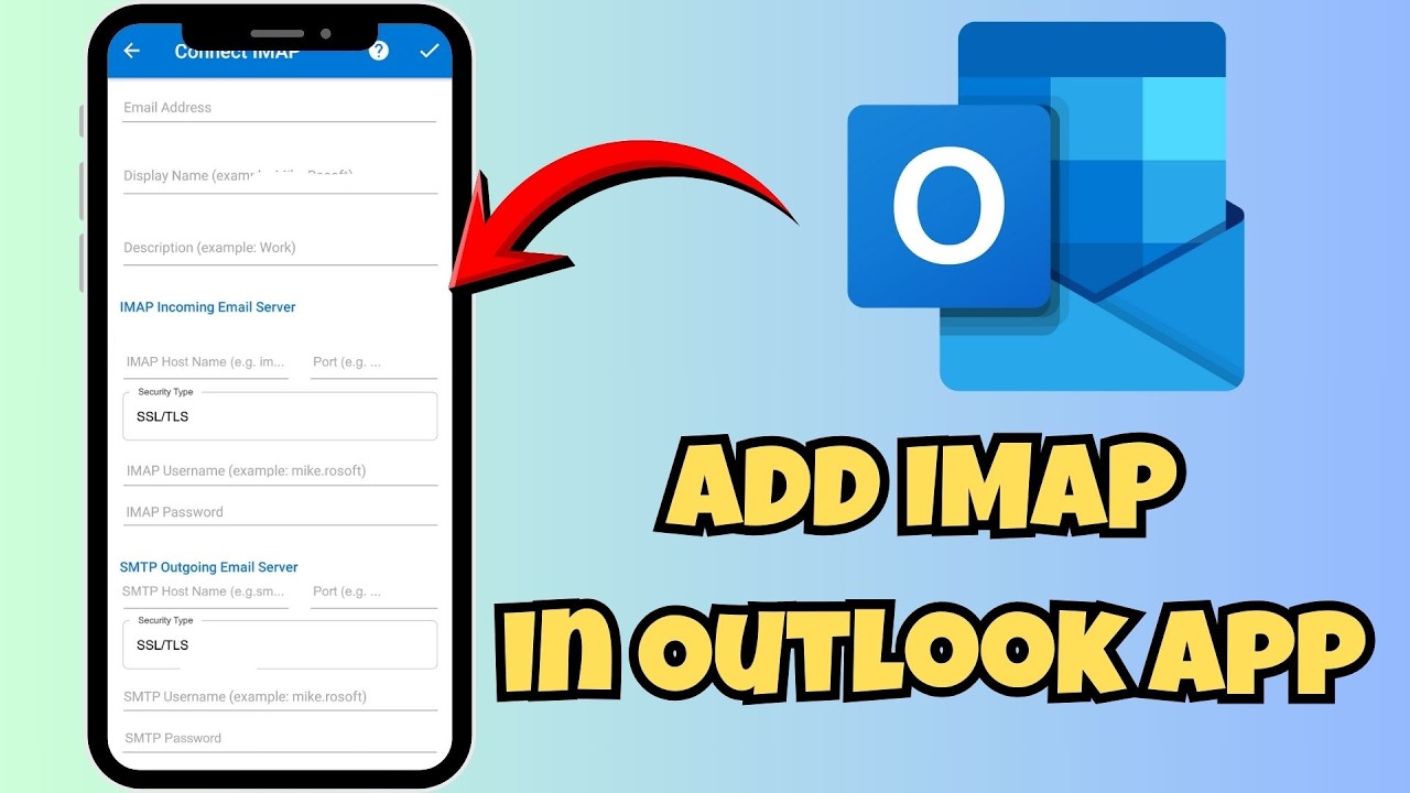 Добавление IMAP-адреса для работы/деловой почты в приложение Outlook на Android (Учебное пособие ...
