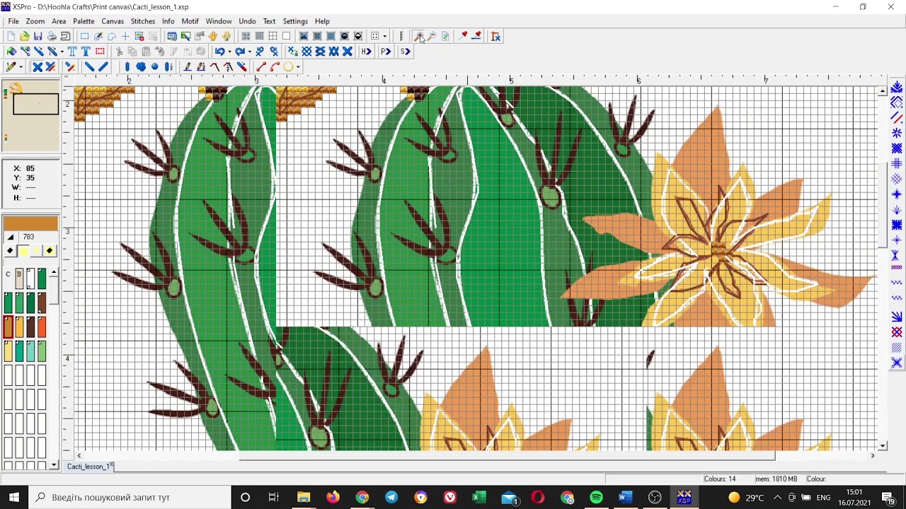 How to Make a Cross Stitch Pattern - Lesson 1 - Cacti