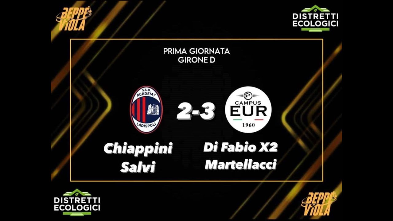XXXVIII Beppe Viola, 1^ giornata girone D: Ladispoli - Campus Eur 2 - 3