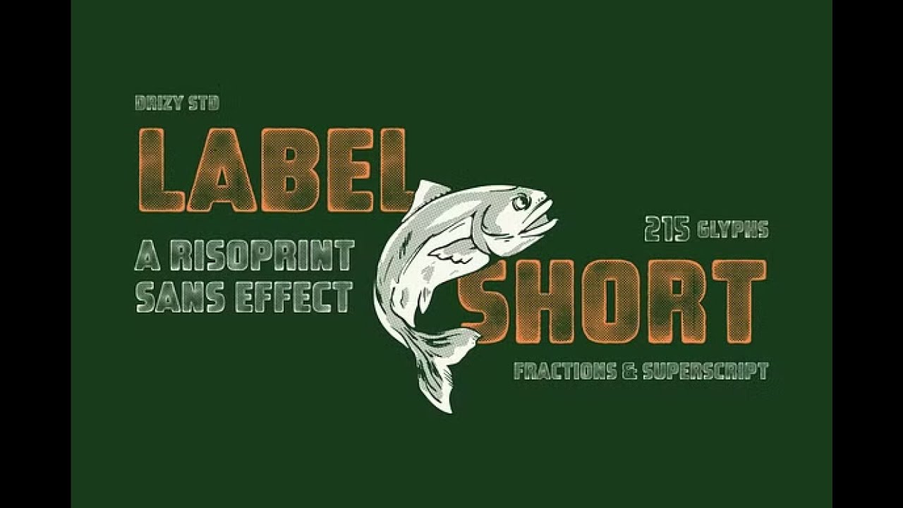 "Retro Charm Revival: Elevating Your Design Game with Labelshort - Risoprint Sans Effect Font"