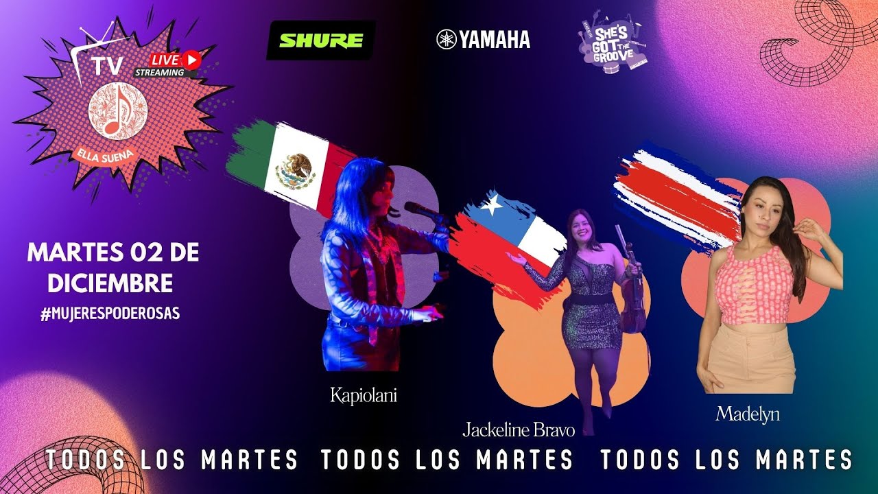 ..Ella Suena TV PROGRAMA 02 de Diciembre Kapiolani MEX/ Jackeline CHL/ Madelyn CR