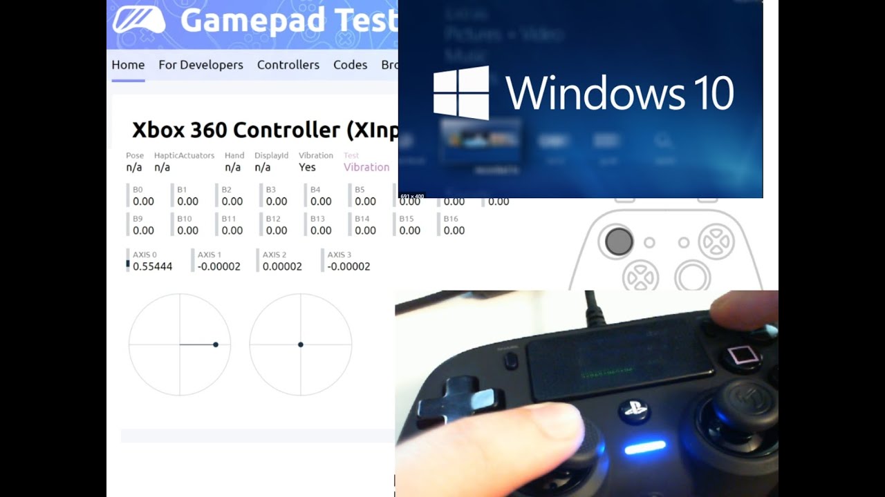 nacon PS4 gamepad on PC Accuracy Test and features